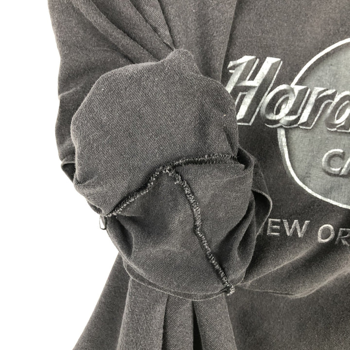 HARD ROCK CAFE Hard Rock Cafe Advertising T-shirt Men's L size cotton black type Vintage Second Hand
