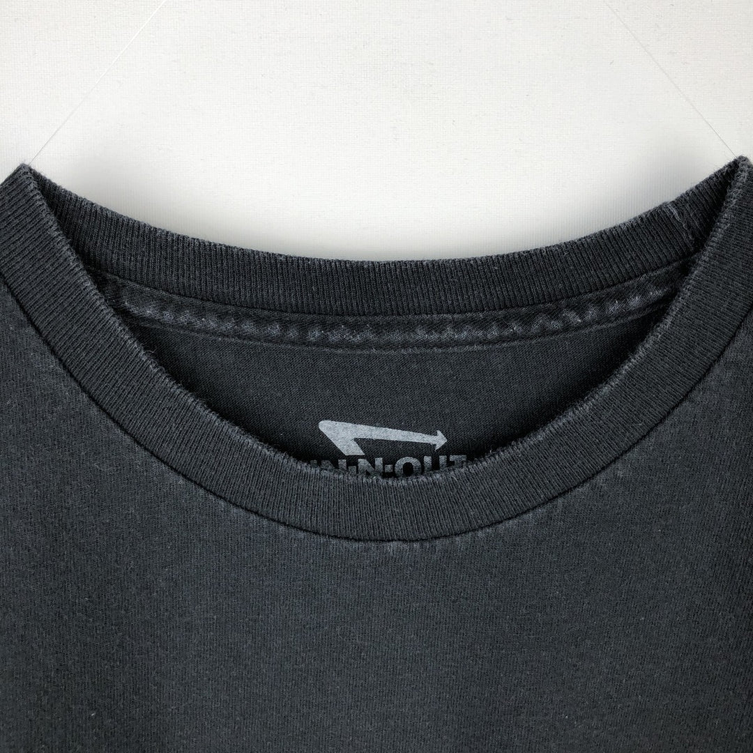 IN-N-OUT BURGER In-and-Out Burger Advertising T-shirt, Men's L size cotton black type Vintage Second Hand