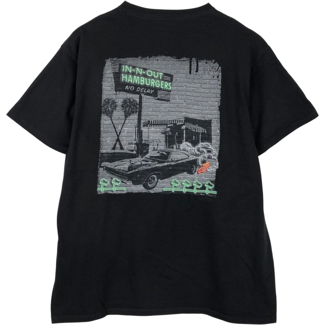 IN-N-OUT BURGER In-N-Out Burger Advertising T-shirt Made in USA Men's XL size cotton black type Vintage Second Hand