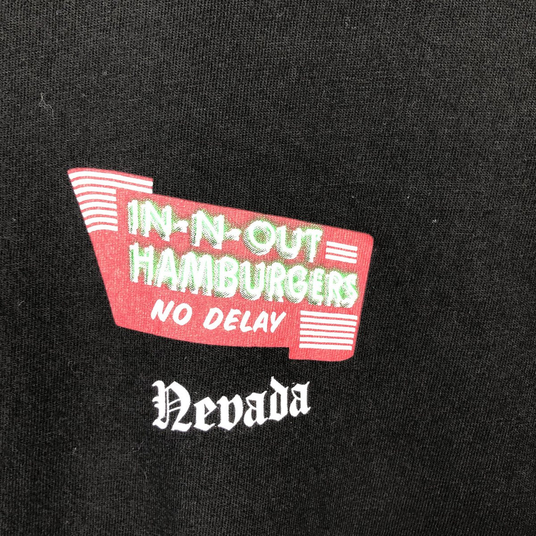 IN-N-OUT BURGER In-N-Out Burger Advertising T-shirt Made in USA Men's XL size cotton black type Vintage Second Hand