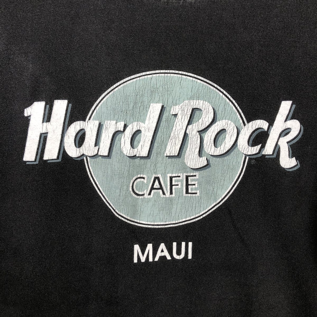 HARD ROCK CAFE Hard Rock Cafe Advertising T-shirt Made in USA Men's L size cotton black type Vintage Second Hand