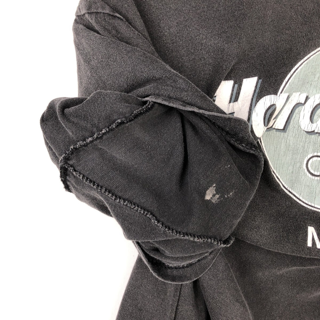 HARD ROCK CAFE Hard Rock Cafe Advertising T-shirt Made in USA Men's L size cotton black type Vintage Second Hand