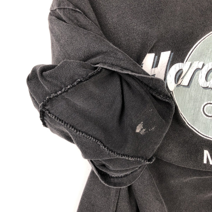 HARD ROCK CAFE Hard Rock Cafe Advertising T-shirt Made in USA Men's L size cotton black type Vintage Second Hand