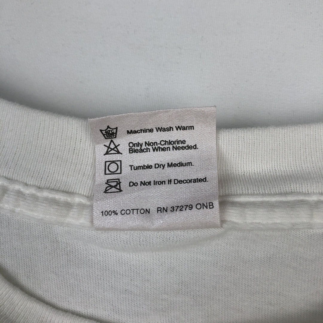 90'S PLANET HOLLYWOOD Advertising T-Shirt, Made in USA, Men's XXL equivalent, Vintage cotton white type Vintage Second Hand