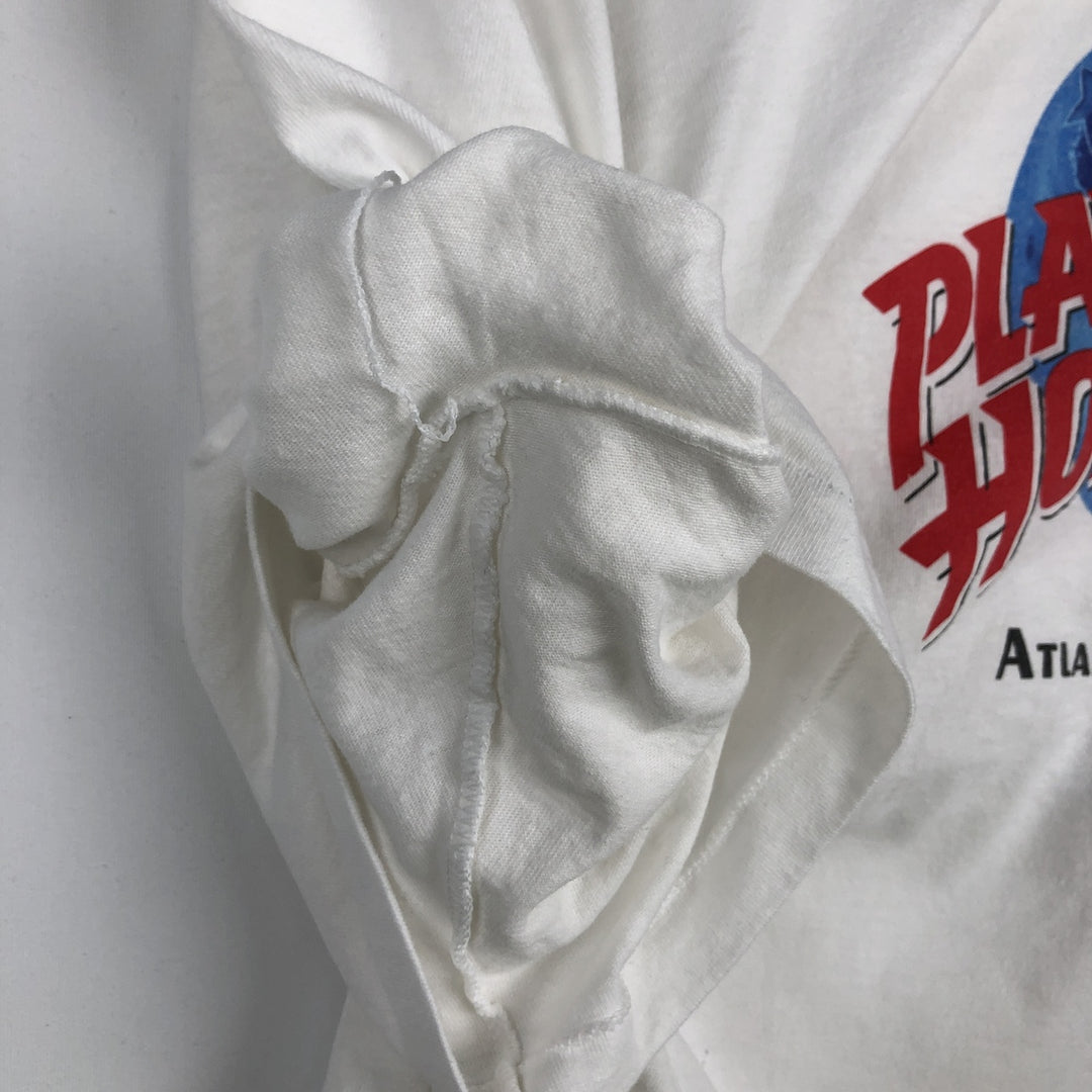 90'S PLANET HOLLYWOOD Advertising T-Shirt, Made in USA, Men's XXL equivalent, Vintage cotton white type Vintage Second Hand