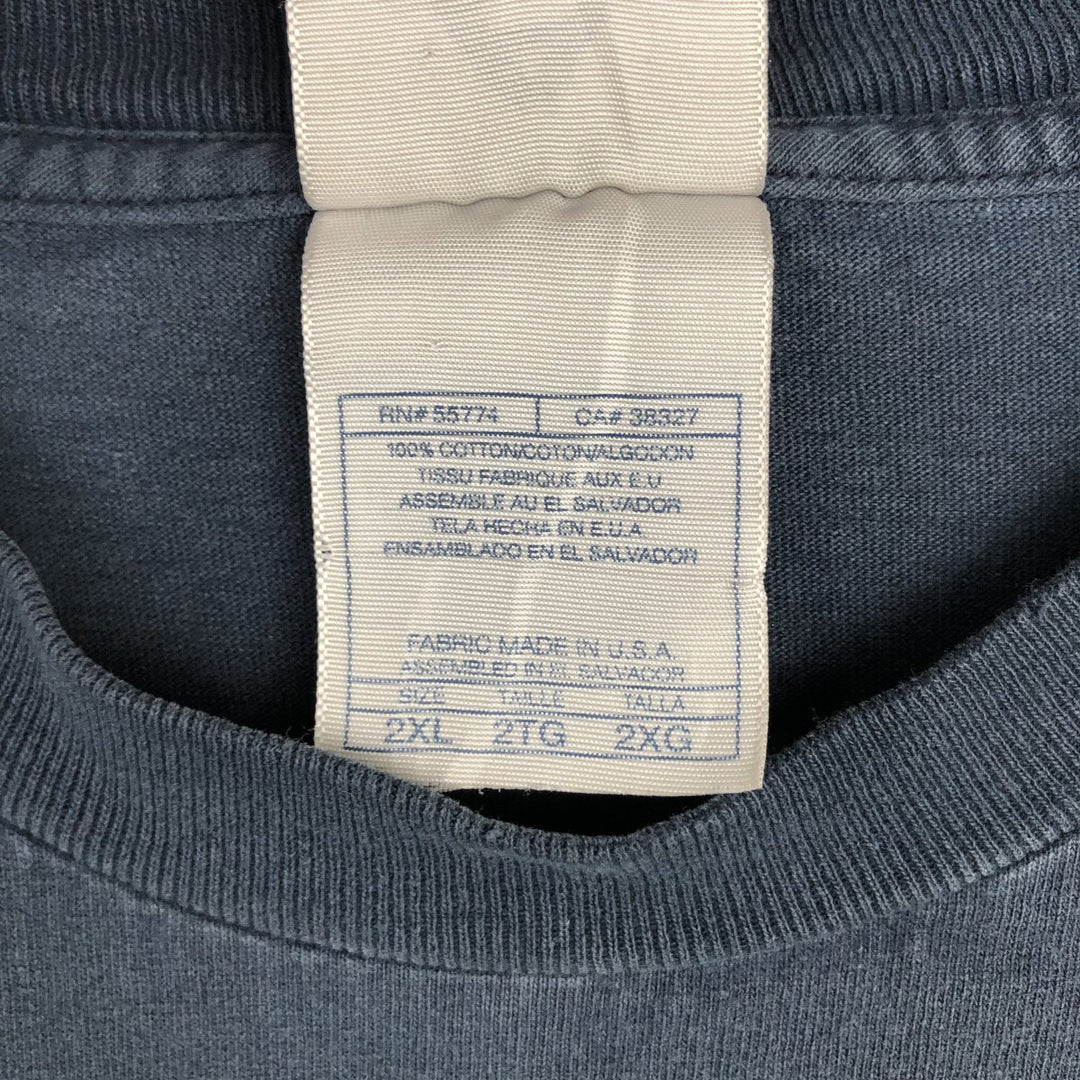 ALSTYLE Miller High Life Advertising T-Shirt, Made in USA, Men's XXL equivalent. cotton navy blue type Vintage Second Hand