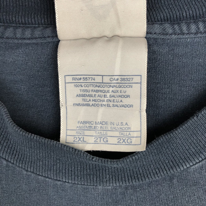 ALSTYLE Miller High Life Advertising T-Shirt, Made in USA, Men's XXL equivalent. cotton navy blue type Vintage Second Hand