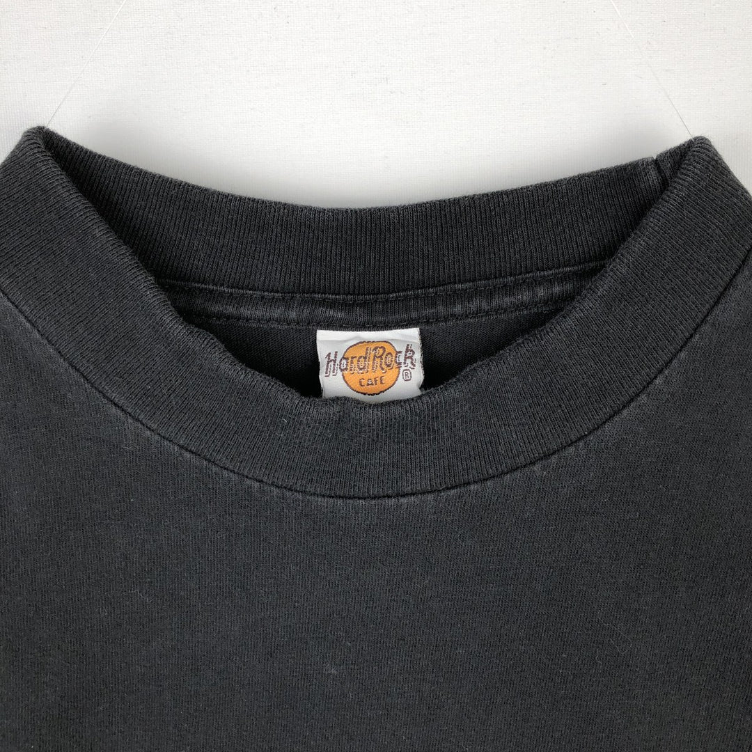 HARD ROCK CAFE Hard Rock Cafe Advertising T-shirt Men's XL size cotton black type Vintage Second Hand
