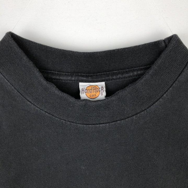 HARD ROCK CAFE Hard Rock Cafe Advertising T-shirt Men's XL size cotton black type Vintage Second Hand