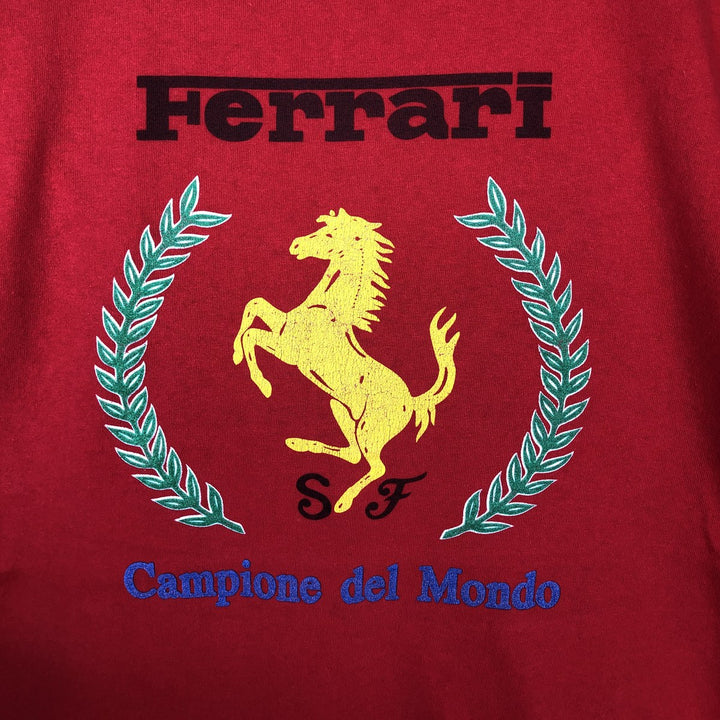 Vintage Ferrari advertising T-shirt from the 1990s, men's size L. unclear red type Vintage Second Hand