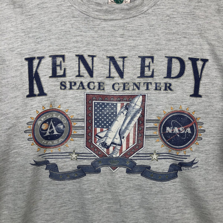 CHAMP NASA Advertising T-Shirt, Men's XL (approx.), Vintage cotton gray type Vintage Second Hand