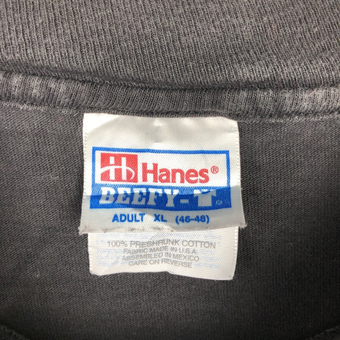 90s-00'S Hanes BEEFY-T JCPenney Advertising T-shirt, Men's XL equivalent, Vintage cotton black type Vintage Second Hand