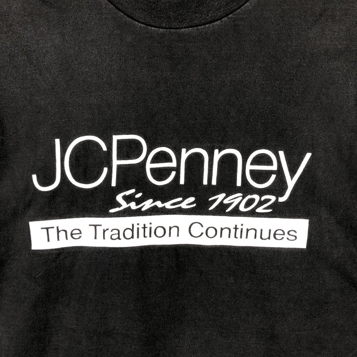 90s-00'S Hanes BEEFY-T JCPenney Advertising T-shirt, Men's XL equivalent, Vintage cotton black type Vintage Second Hand