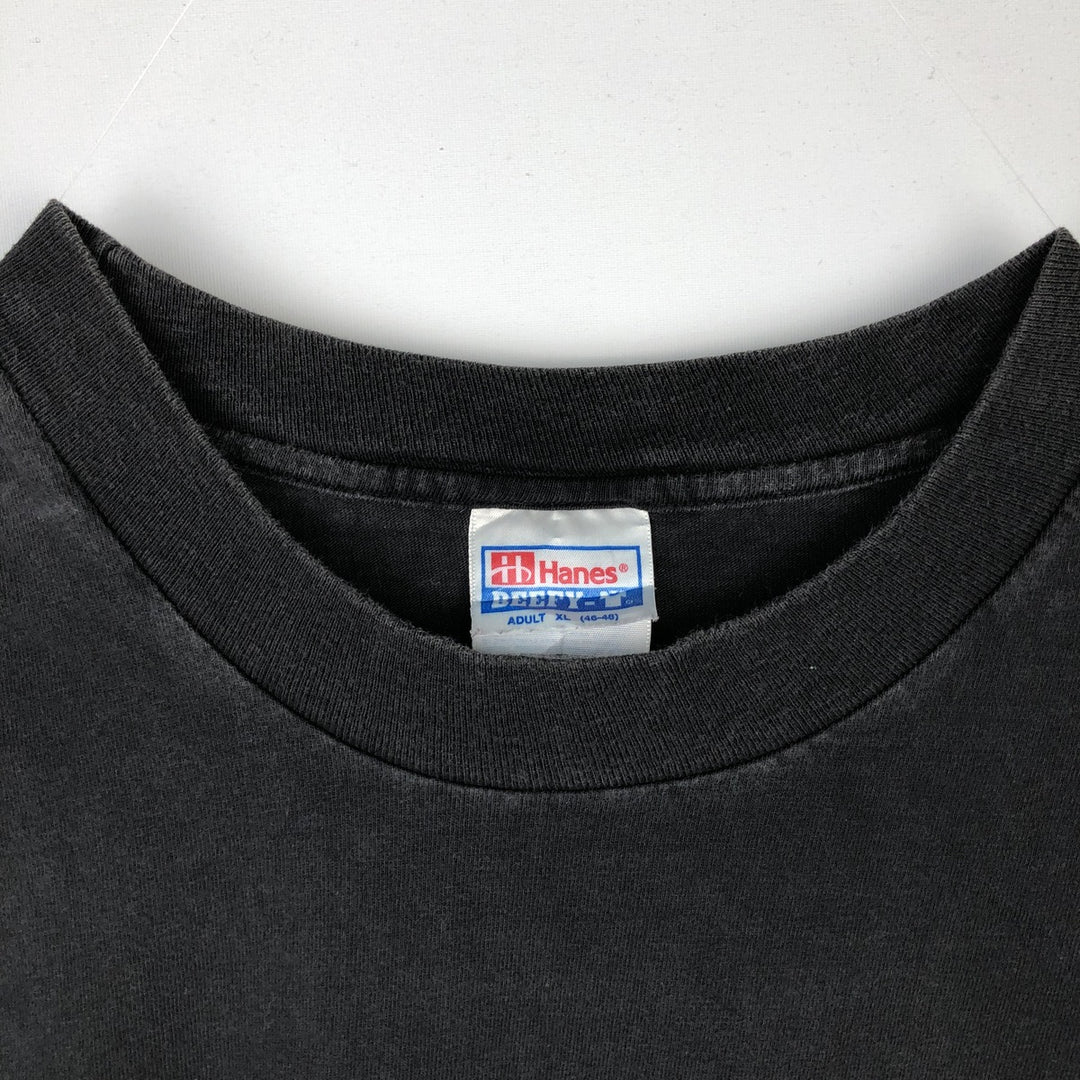 90s-00'S Hanes BEEFY-T JCPenney Advertising T-shirt, Men's XL equivalent, Vintage cotton black type Vintage Second Hand