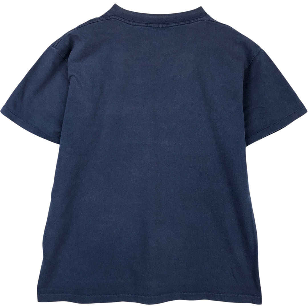 90'S ONEITA Advertising T-shirt Made in USA Men's L Vintage cotton navy blue type Vintage Second Hand