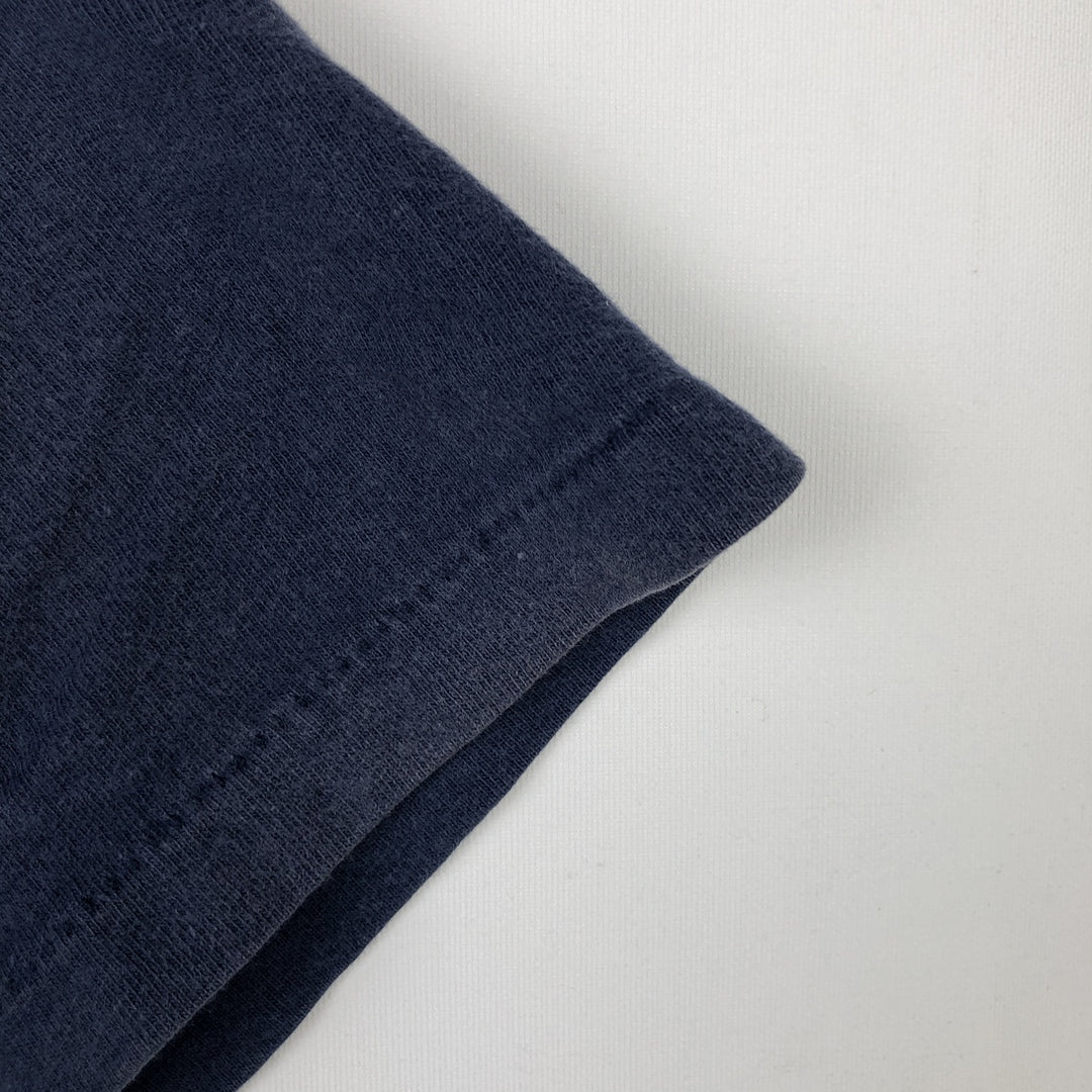 90'S ONEITA Advertising T-shirt Made in USA Men's L Vintage cotton navy blue type Vintage Second Hand