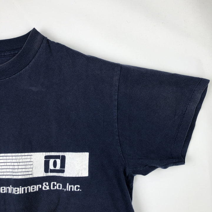 90'S ONEITA Advertising T-shirt Made in USA Men's L Vintage cotton navy blue type Vintage Second Hand