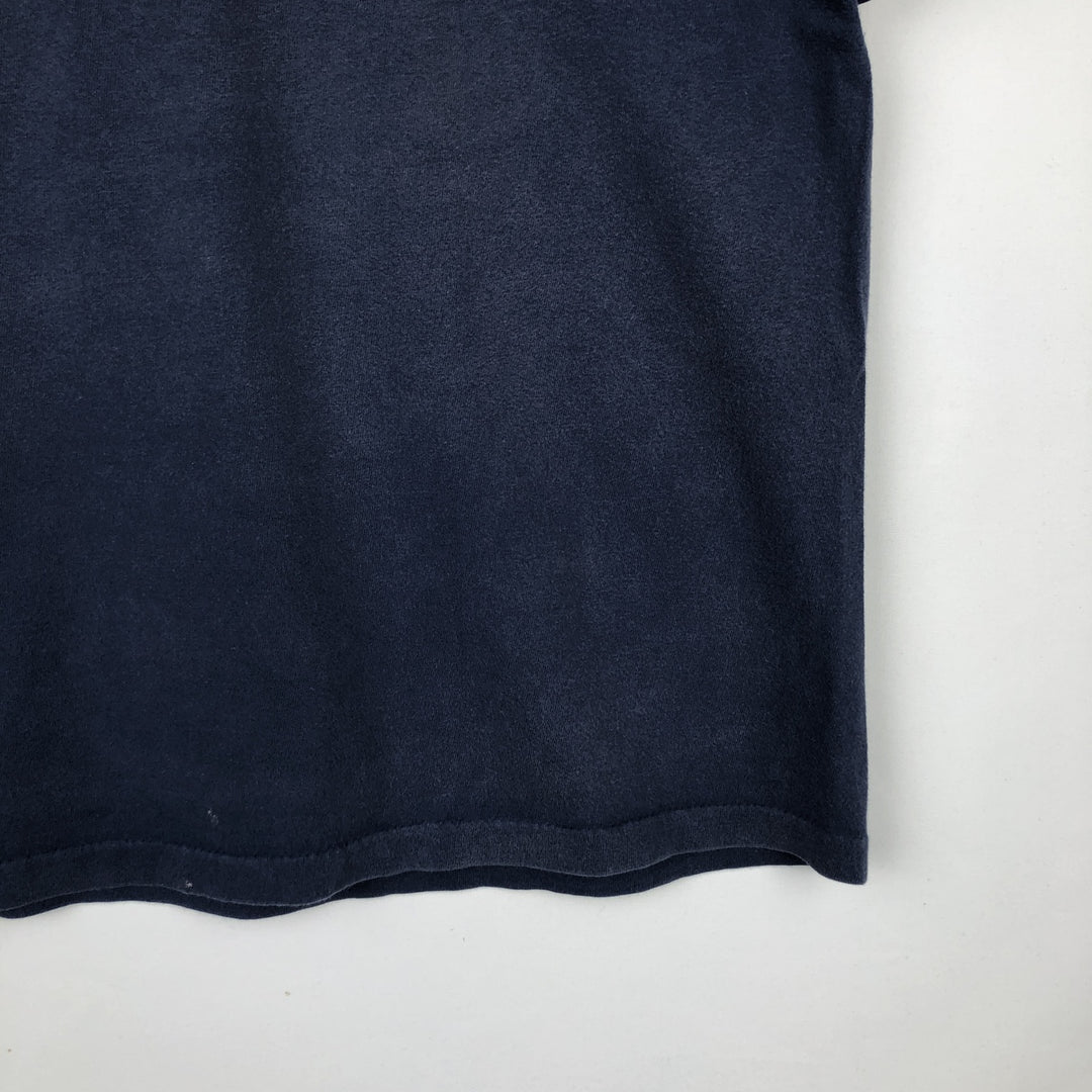 90'S ONEITA Advertising T-shirt Made in USA Men's L Vintage cotton navy blue type Vintage Second Hand