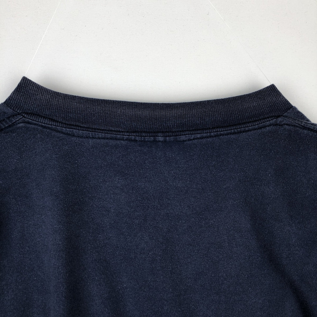 90'S ONEITA Advertising T-shirt Made in USA Men's L Vintage cotton navy blue type Vintage Second Hand