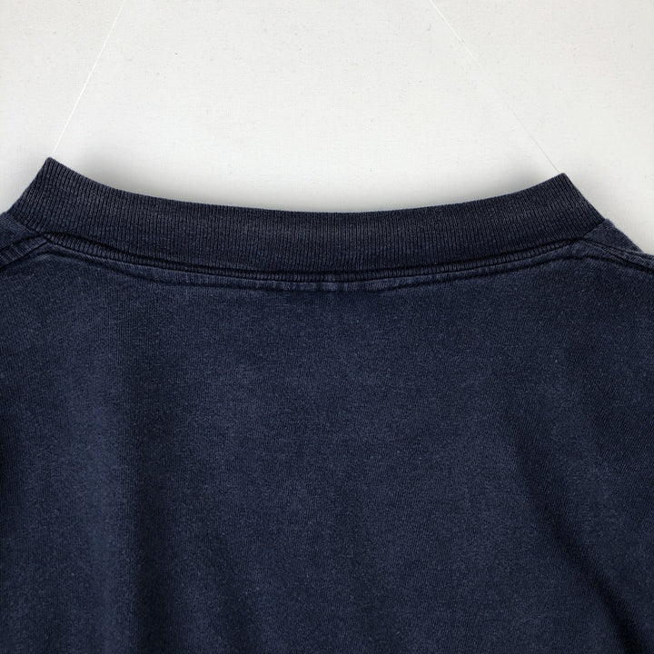 90'S ONEITA Advertising T-shirt Made in USA Men's L Vintage cotton navy blue type Vintage Second Hand