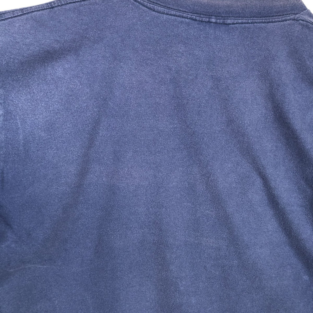 90'S ONEITA Advertising T-shirt Made in USA Men's L Vintage cotton navy blue type Vintage Second Hand