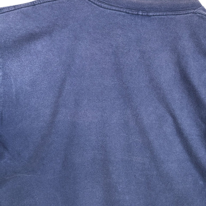 90'S ONEITA Advertising T-shirt Made in USA Men's L Vintage cotton navy blue type Vintage Second Hand