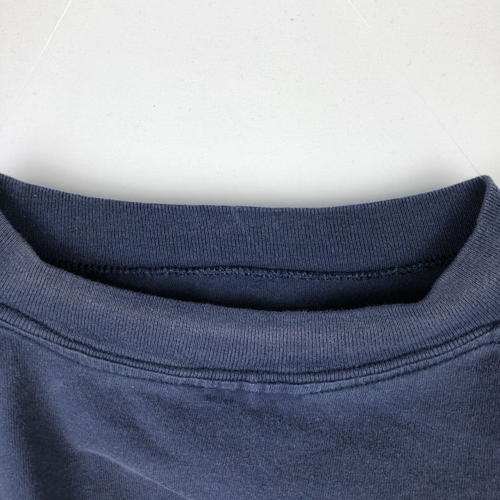 90'S ONEITA Advertising T-shirt Made in USA Men's L Vintage cotton navy blue type Vintage Second Hand