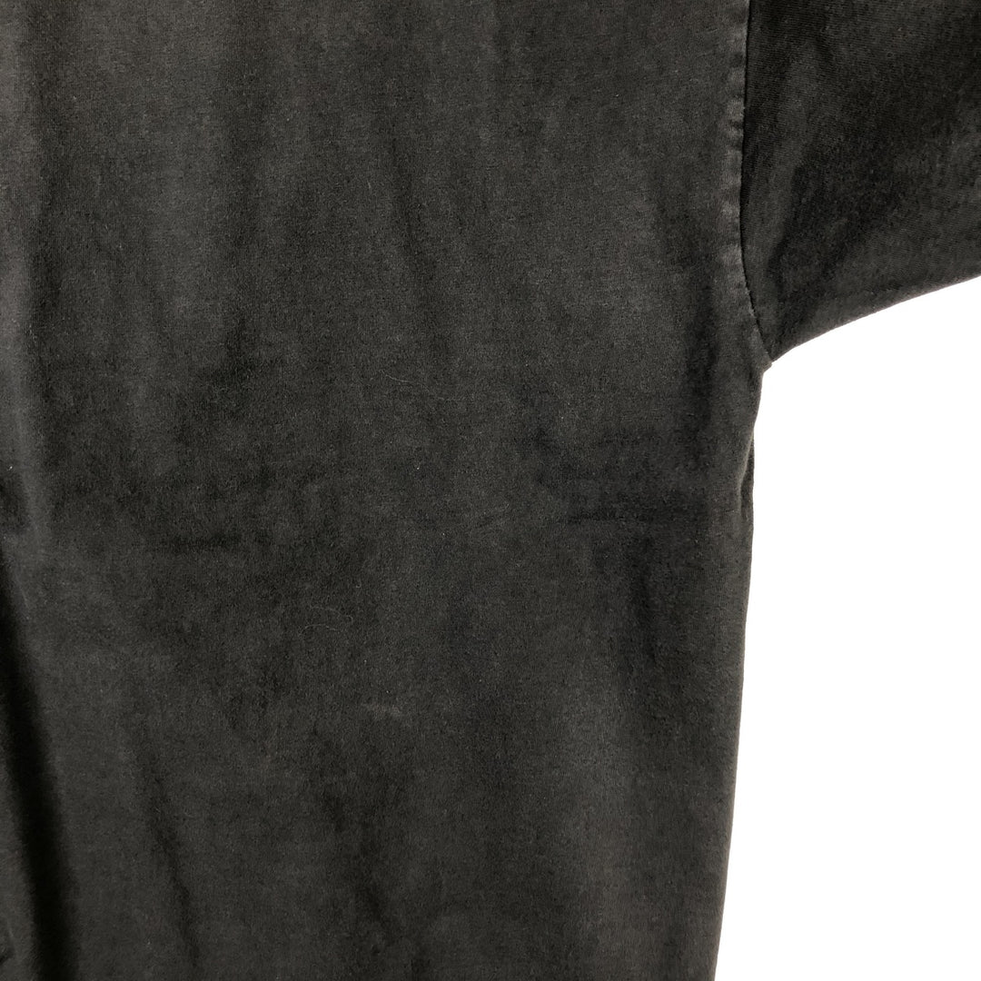 90'S Hanes BEEFY-T BLACKHAWK STOUT Advertising T-Shirt, Made in USA, Men's XL equivalent. cotton black type Vintage Second Hand
