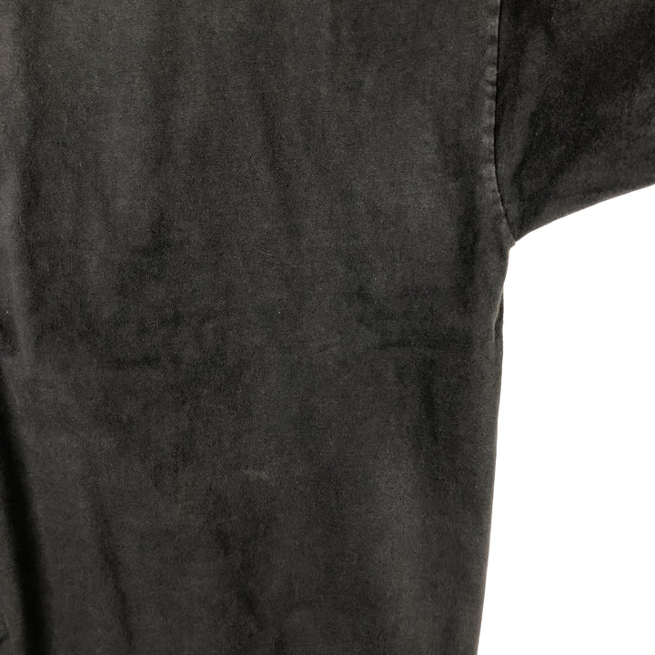 90'S Hanes BEEFY-T BLACKHAWK STOUT Advertising T-Shirt, Made in USA, Men's XL equivalent. cotton black type Vintage Second Hand
