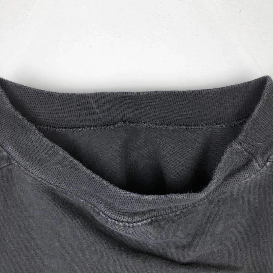 90'S Hanes BEEFY-T BLACKHAWK STOUT Advertising T-Shirt, Made in USA, Men's XL equivalent. cotton black type Vintage Second Hand