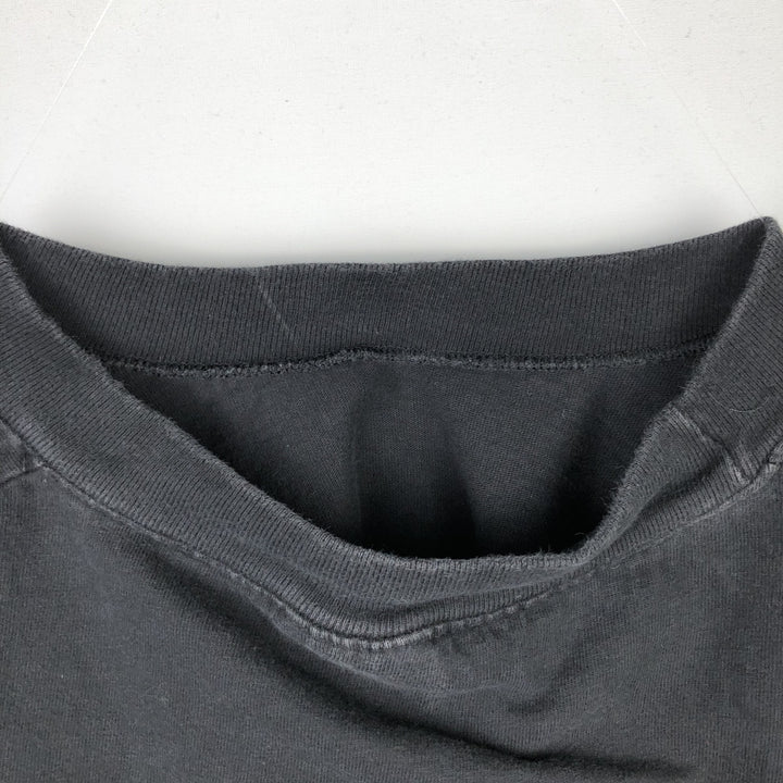 90'S Hanes BEEFY-T BLACKHAWK STOUT Advertising T-Shirt, Made in USA, Men's XL equivalent. cotton black type Vintage Second Hand