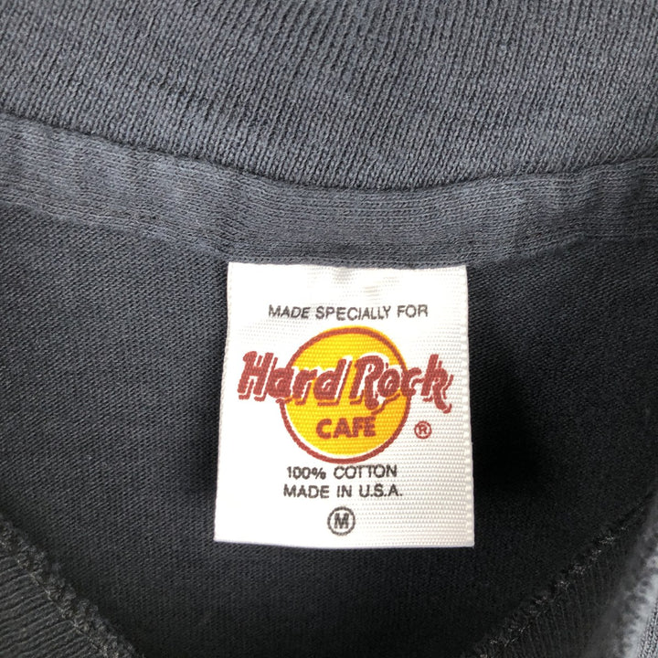 ~90'S Hard Rock Cafe Advertising T-Shirt, Made in USA, Men's Size M (Equivalent), Vintage cotton black type Vintage Second Hand