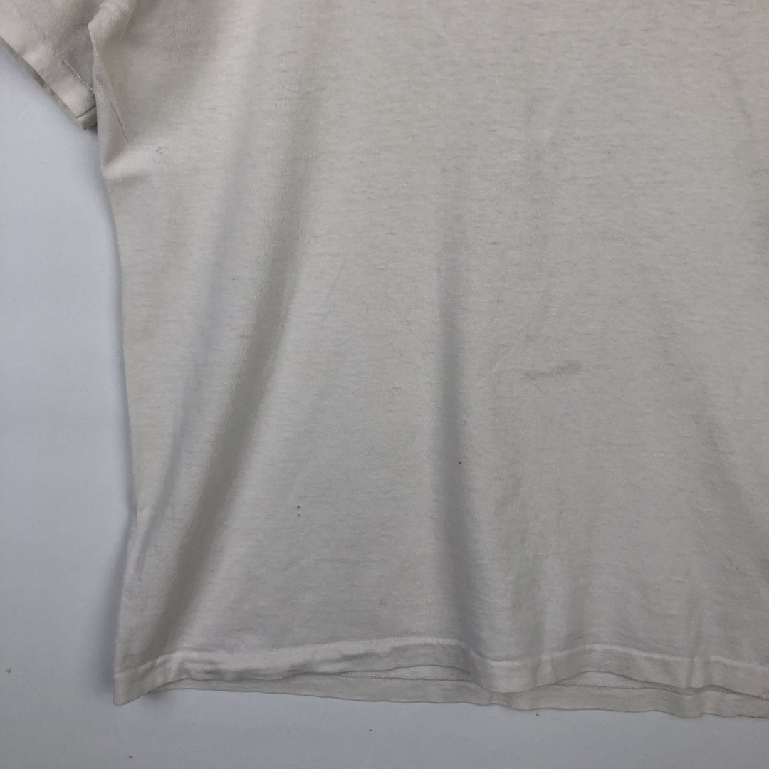 ~90'S PORSCHE advertising T-shirt, Made in USA, Men's size L (approx.) cotton white type Vintage Second Hand