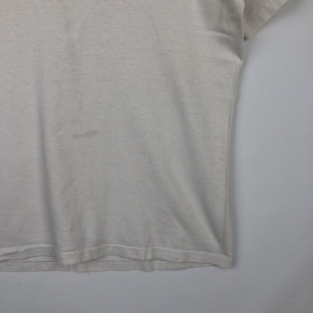 ~90'S PORSCHE advertising T-shirt, Made in USA, Men's size L (approx.) cotton white type Vintage Second Hand