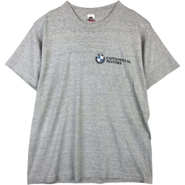 90'S Fruit of the Loom BMW Advertising T-Shirt, Made in USA, Men's XL equivalent, Vintage cotton gray type Vintage Second Hand