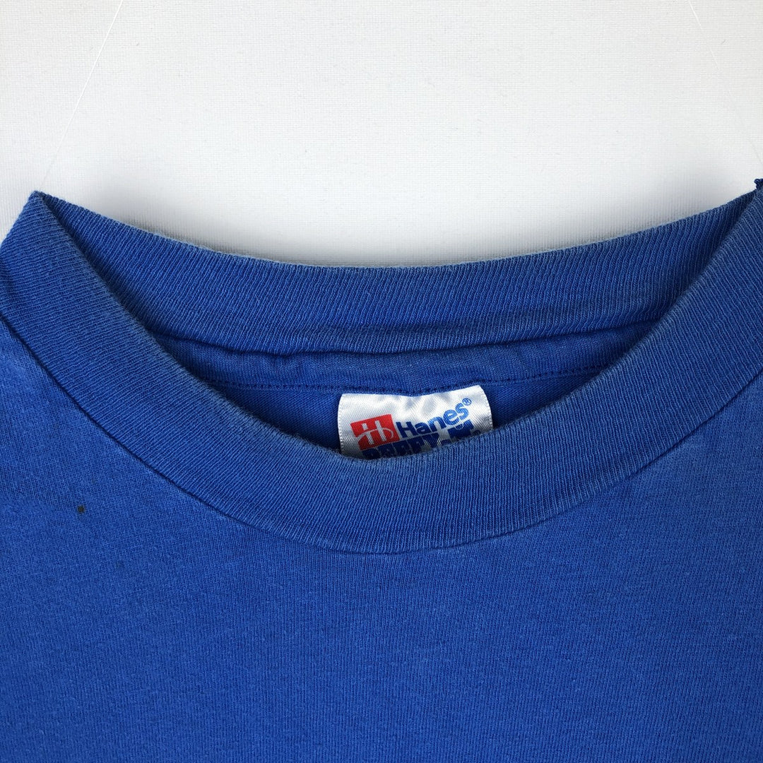 90'S Hanes BEEFY-T Sony Advertising T-Shirt, Men's Size L (approx.), Vintage cotton blue type Vintage Second Hand