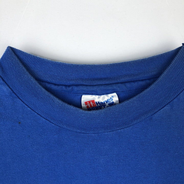 90'S Hanes BEEFY-T Sony Advertising T-Shirt, Men's Size L (approx.), Vintage cotton blue type Vintage Second Hand