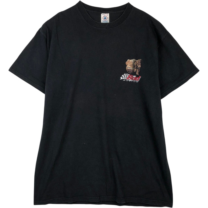 2000'S Delta Budweiser advertising T-shirt, men's size XL (approx.) cotton black type Vintage Second Hand