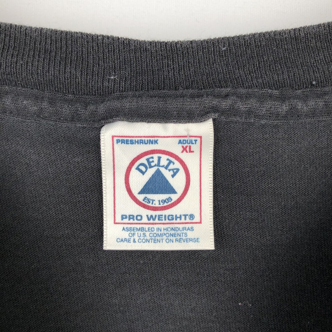 2000'S Delta Budweiser advertising T-shirt, men's size XL (approx.) cotton black type Vintage Second Hand