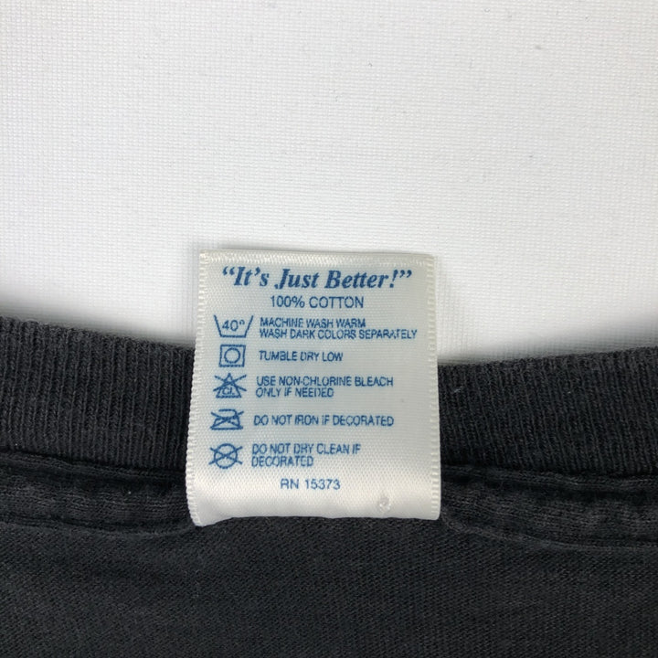 2000'S Delta Budweiser advertising T-shirt, men's size XL (approx.) cotton black type Vintage Second Hand