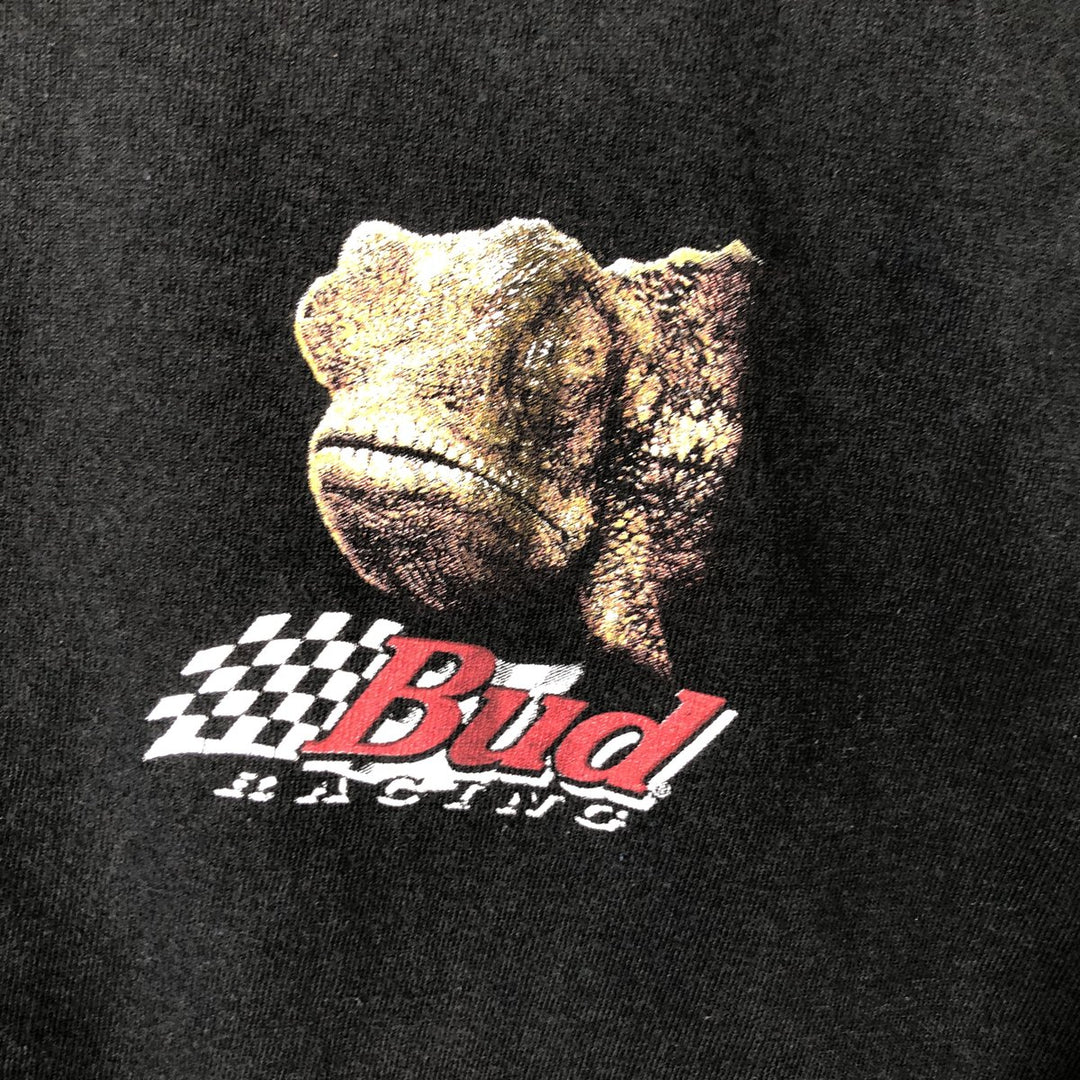 2000'S Delta Budweiser advertising T-shirt, men's size XL (approx.) cotton black type Vintage Second Hand