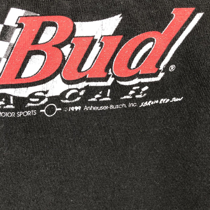 2000'S Delta Budweiser advertising T-shirt, men's size XL (approx.) cotton black type Vintage Second Hand