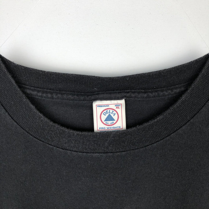 2000'S Delta Budweiser advertising T-shirt, men's size XL (approx.) cotton black type Vintage Second Hand