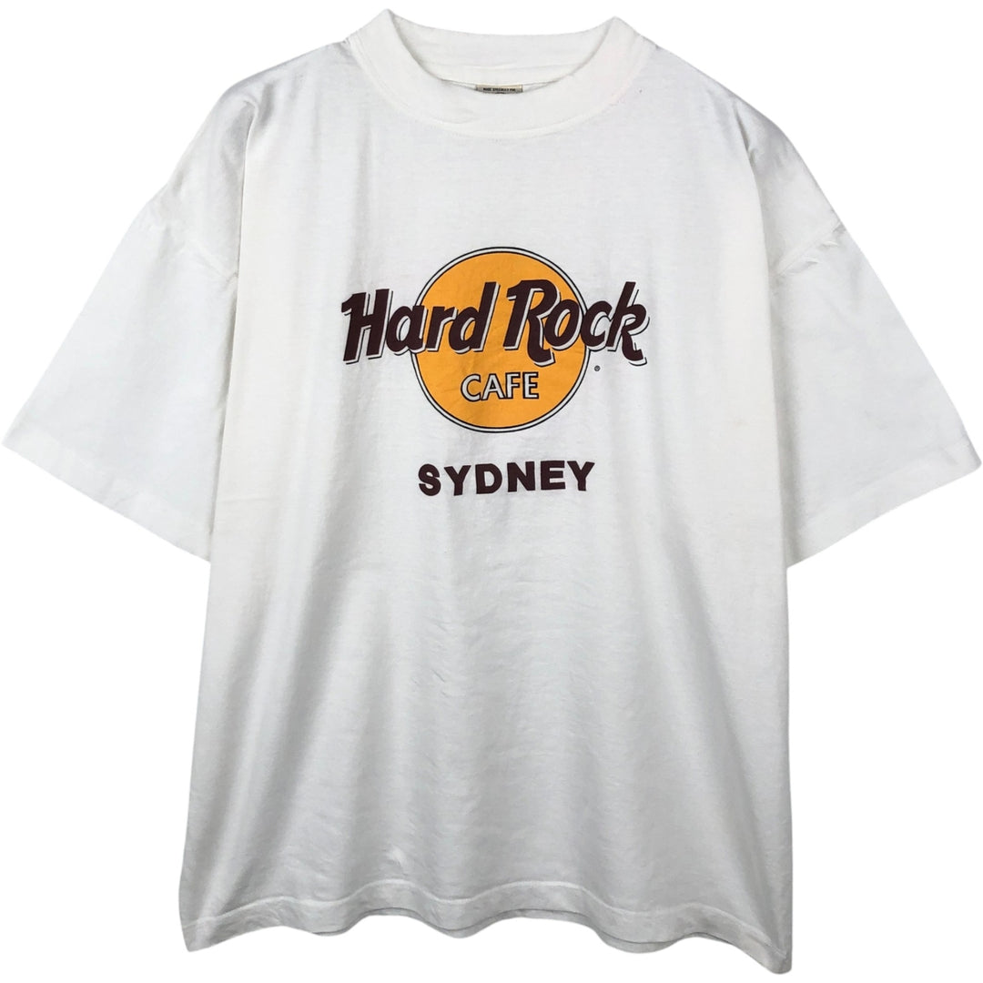 HARD ROCK CAFE Hard Rock Cafe Advertising T-shirt Men's XL size cotton white type Vintage Second Hand