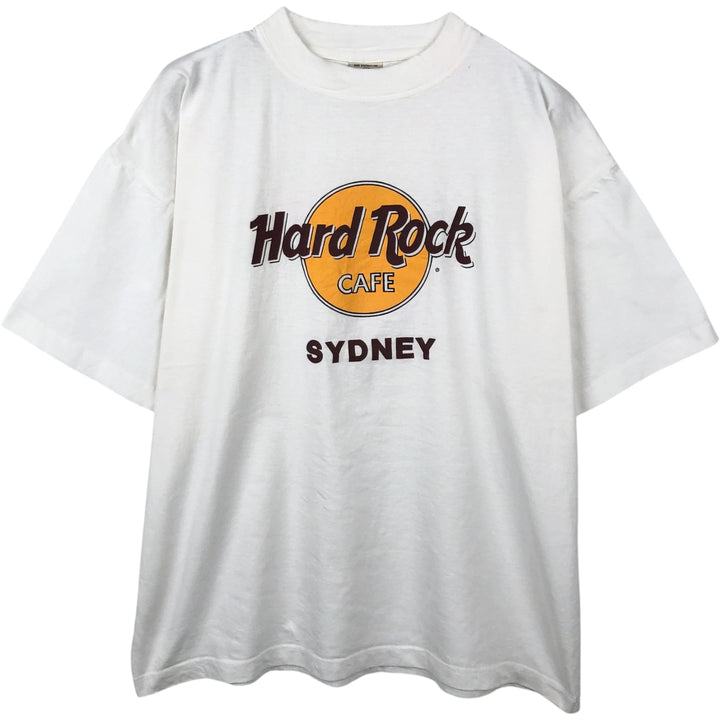 HARD ROCK CAFE Hard Rock Cafe Advertising T-shirt Men's XL size cotton white type Vintage Second Hand
