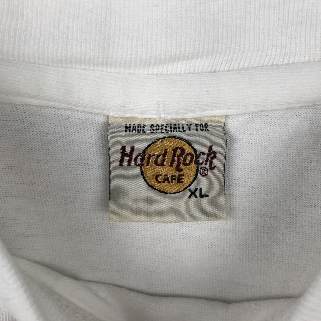 HARD ROCK CAFE Hard Rock Cafe Advertising T-shirt Men's XL size cotton white type Vintage Second Hand