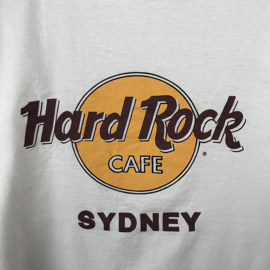 HARD ROCK CAFE Hard Rock Cafe Advertising T-shirt Men's XL size cotton white type Vintage Second Hand