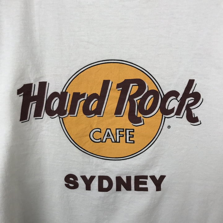 HARD ROCK CAFE Hard Rock Cafe Advertising T-shirt Men's XL size cotton white type Vintage Second Hand