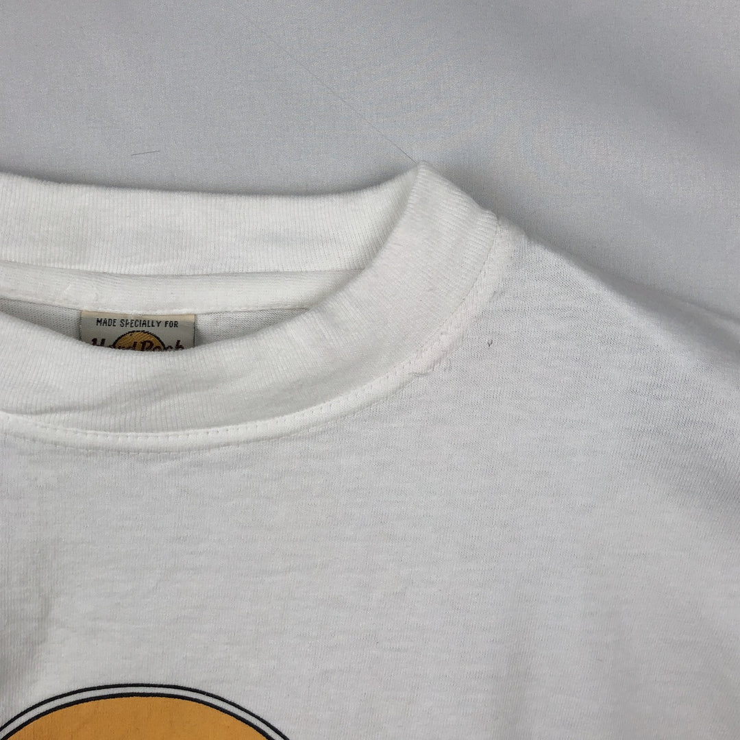 HARD ROCK CAFE Hard Rock Cafe Advertising T-shirt Men's XL size cotton white type Vintage Second Hand