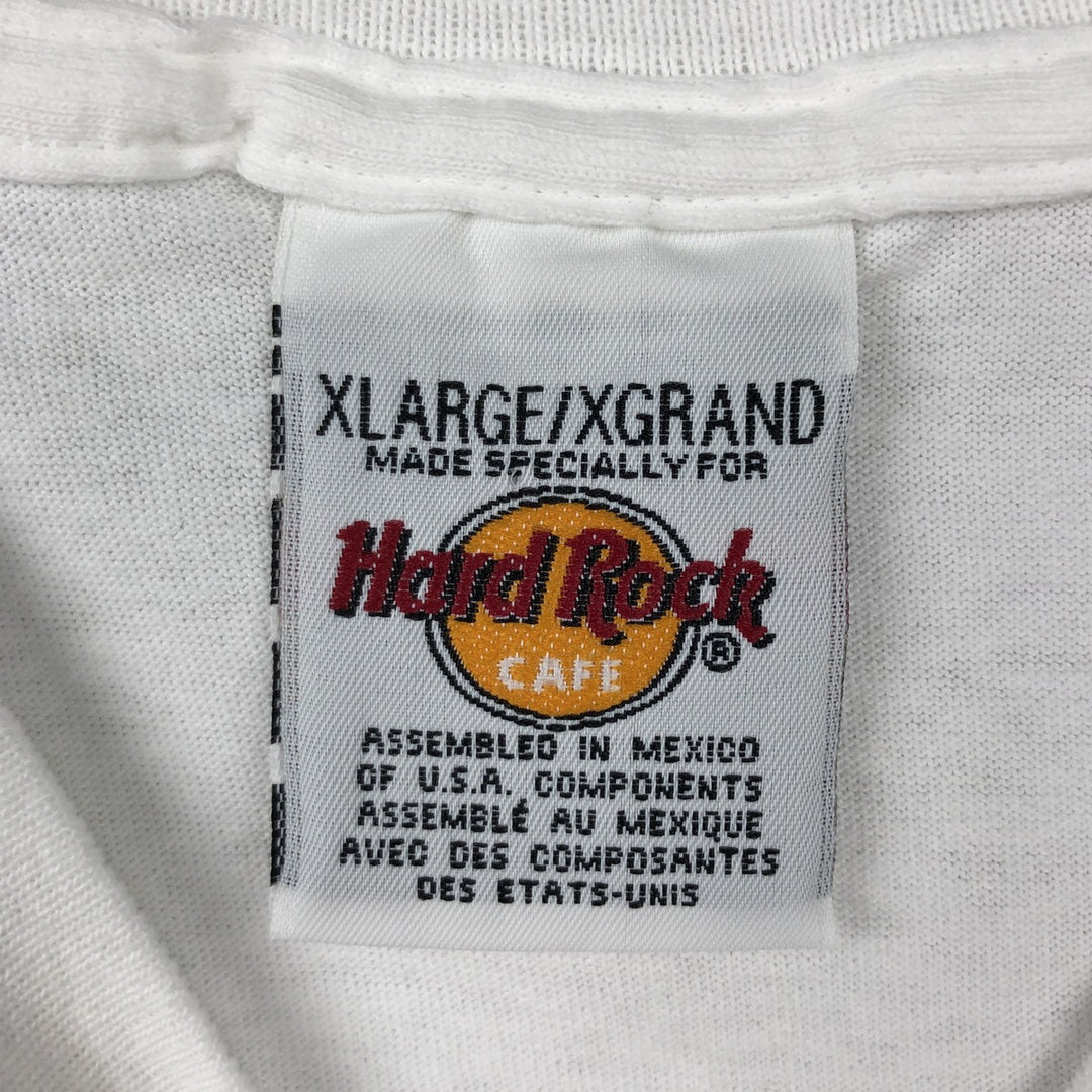 HARD ROCK CAFE Hard Rock Cafe Advertising T-shirt Men's XL size cotton pale white type Vintage Second Hand